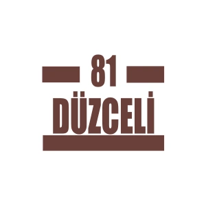81 Düzceli Araba Sticker 17x17 Cm Kahverengi