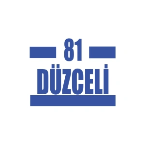 81 Düzceli Araba Sticker 17x17 Cm Mavi