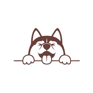 Tutunan Köpek Araba Sticker 17x17 Cm Kahverengi