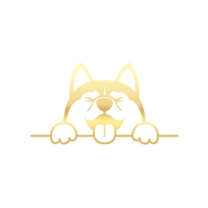 Tutunan Köpek Araba Sticker 17x17 Cm Gold