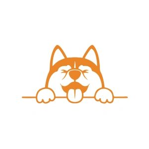 Tutunan Köpek Araba Sticker 17x17 Cm Turuncu