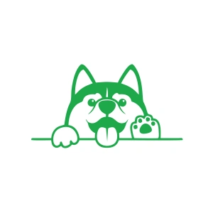 El Sallayan Köpek Araba Sticker 17x17 Cm Yeşil