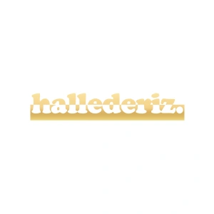 Hallederiz. Araba Sticker 17x17 Cm Gold