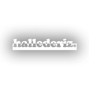 Hallederiz. Araba Sticker 17x17 Cm Beyaz