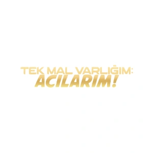 Tek Mal Varlığım Acılarım Araba Sticker 17x17 Cm Gold