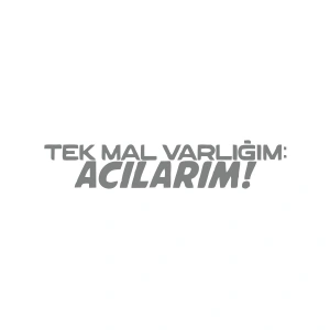 Tek Mal Varlığım Acılarım Araba Sticker 17x17 Cm Gri