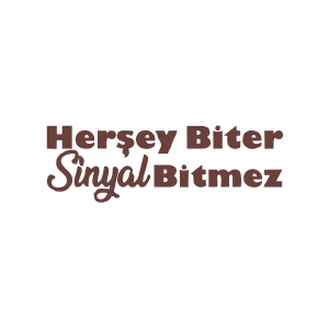 Her Şey Biter Sinyal Bitmez Araba Sticker 17x17 Cm Kahverengi