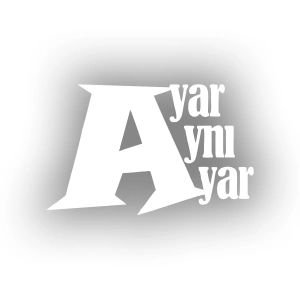 Ayar Aynı Ayar Araba Sticker 17x17 Cm Beyaz