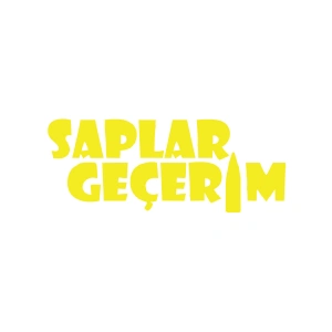 Saplar Geçerim Araba Sticker 17x17 Cm Sarı