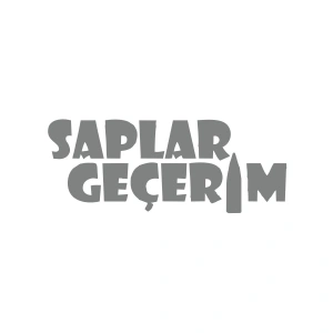 Saplar Geçerim Araba Sticker 17x17 Cm Gri