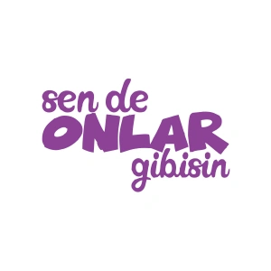 Sen de Onlar Gibisin Araba Sticker 17x17 Cm Mor