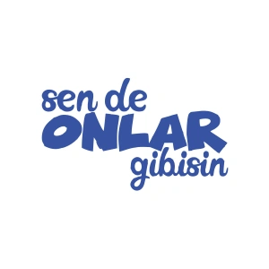 Sen de Onlar Gibisin Araba Sticker 17x17 Cm Mavi