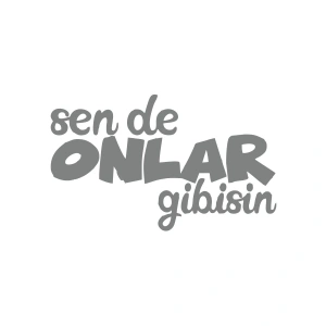 Sen de Onlar Gibisin Araba Sticker 17x17 Cm Gri