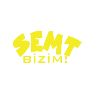 Semt Bizim Araba Sticker 17x17 Cm Sarı