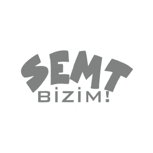 Semt Bizim Araba Sticker 17x17 Cm Gri