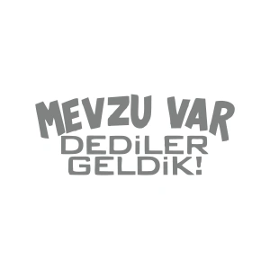 Mevzu Var Dediler Geldik Araba Sticker 17x17 Cm Gri
