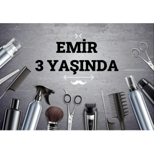 Kuaför Temalı Doğum Günü Afişi - 100x150 Cm