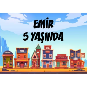 Şehir Temalı Doğum Günü Afişi - 100x150 Cm