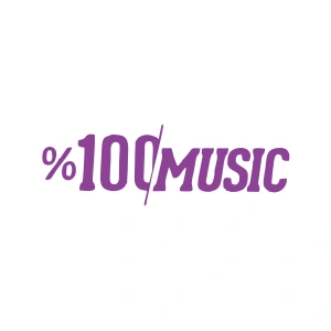 %100 Music Araba Sticker 17x17 Cm Mor