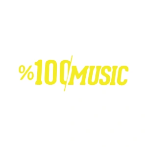 %100 Music Araba Sticker 17x17 Cm Sarı