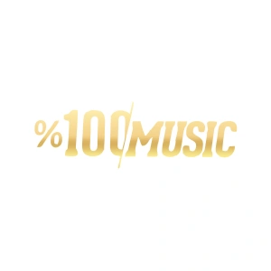 %100 Music Araba Sticker 17x17 Cm Gold