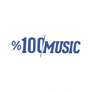 %100 Music Araba Sticker 17x17 Cm Mavi