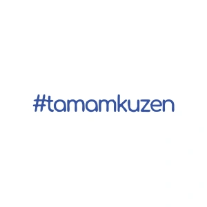 #tamamkuzen Araba Sticker 17x17 Cm Mavi