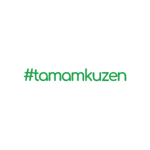 #tamamkuzen Araba Sticker 17x17 Cm Yeşil