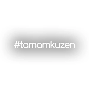 #tamamkuzen Araba Sticker 17x17 Cm Beyaz