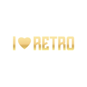 I Love Retro Araba Sticker 17x17 Cm Gold