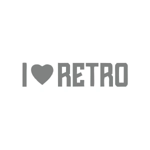 I Love Retro Araba Sticker 17x17 Cm Gri