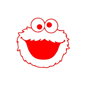 Kurabiye Canavarı Araba Sticker 17x17 Cm Kırmızı