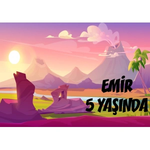 Yanardağ Temalı Doğum Günü Afişi - 100x150 Cm