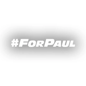 #ForPaul Araba Sticker 17x17 Cm Beyaz