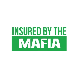 Insured By The Mafia Araba Sticker 17x17 Cm Yeşil