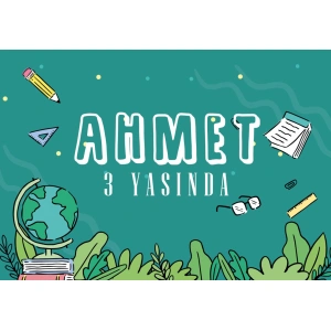 Okul Temalı Doğum Günü Afişi - 100x150 Cm