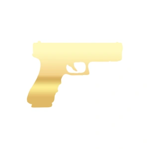 Glock Araba Sticker 17x17 Cm Gold
