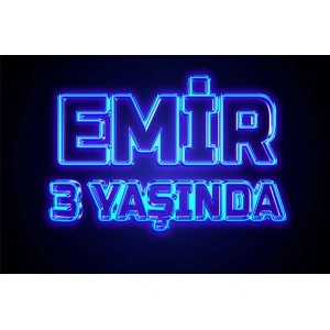 Mavi Doğum Günü Afişi - 100x150 Cm