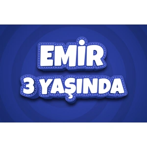 Mavi Doğum Günü Afişi - 100x150 Cm