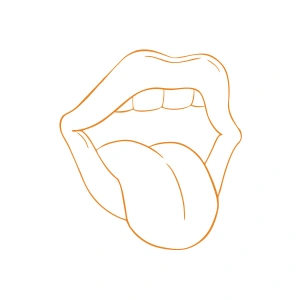 Dil Araba Sticker 17x17 Cm Turuncu