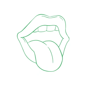 Dil Araba Sticker 17x17 Cm Yeşil