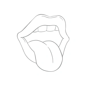 Dil Araba Sticker 17x17 Cm Gri