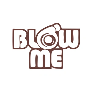 Blow Me Araba Sticker 17x17 Cm Kahverengi
