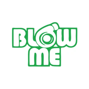 Blow Me Araba Sticker 17x17 Cm Yeşil