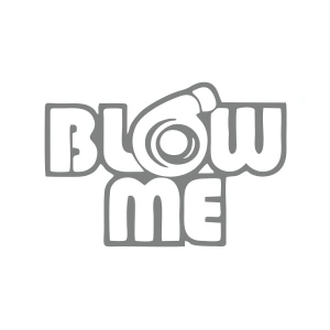 Blow Me Araba Sticker 17x17 Cm Gri