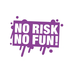 No Risk No Fun Araba Sticker 17x17 Cm Mor