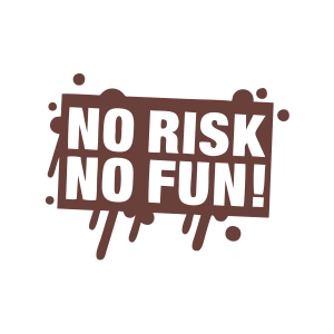 No Risk No Fun Araba Sticker 17x17 Cm Kahverengi