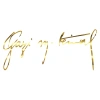 Gazi Mustafa Kemal İmzası Sticker17x17 Cm Gold
