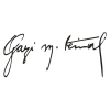 Gazi Mustafa Kemal İmzası Sticker17x17 Cm Siyah