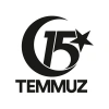 15 Temmuz Sticker 17x17 Cm Siyah